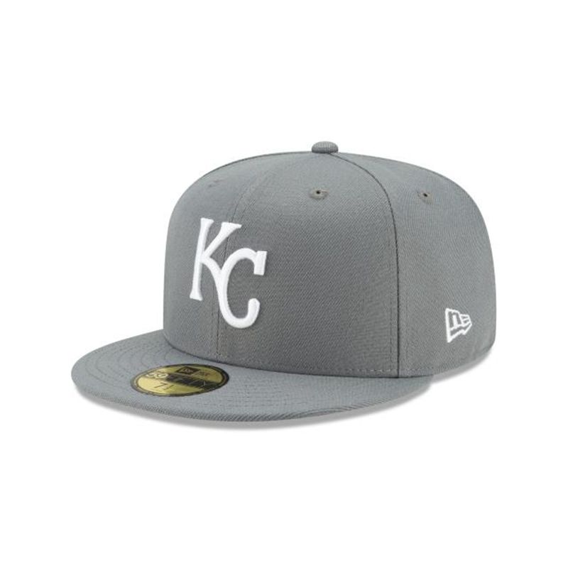 MLB Kansas City Royals Floral Undervisor 59Fifty Fitted (WFC1585) - Grey New Era Caps